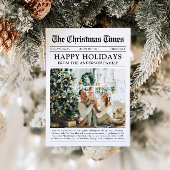 Krantenjaar in Review Familiefoto Kerst Feestdagenkaart