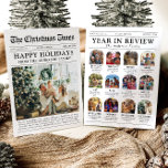 Krantenjaar in Review Familiefoto Kerst Feestdagenkaart<br><div class="desc">Onze Arch Our Year in Review Kaart Sjabloon is de perfecte manier om de hoogtepunten, herinneringen en mijlpalen van het afgelopen jaar te vieren en te delen met familie en vrienden. Deze unieke en leuke kerstkaart, ontworpen in een stijlvol 'Year in Review' krantenformaat, bevat een collectie van uw favoriete familiefoto's....</div>