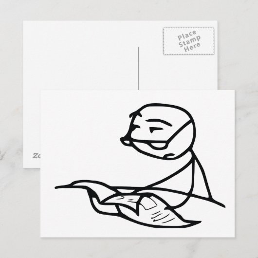 Krantenjongen Briefkaart (Voorkant / Achterkant)