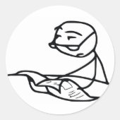 Krantenjongen Ronde Sticker (Voorkant)