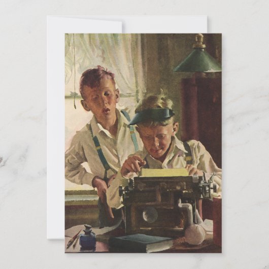  krantenjournalisten, schrijfmachines (Voorkant)