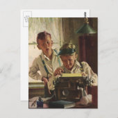  krantenjournalisten, schrijfmachines briefkaart (Voorkant / Achterkant)