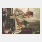  krantenjournalisten, schrijfmachines inpakpapier vel (Voorkant)