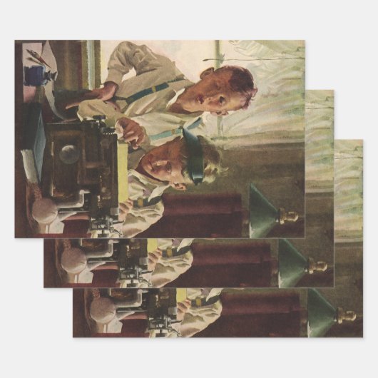  krantenjournalisten, schrijfmachines inpakpapier vel (Set)