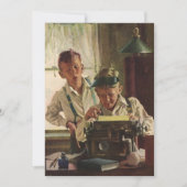  krantenjournalisten, schrijfmachines kaart (Voorkant)