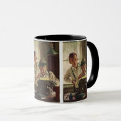 krantenjournalisten, schrijfmachines mok (Voorkant rechts)