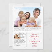 Krantenkerstkaarten Foto Baby Aankondiging (Achterkant)