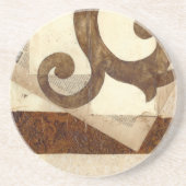  krantenknippen zandsteen onderzetter (Voorkant)