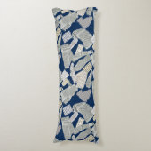 Krantenknipsel Patroon 01x4.b DBlue Lichaamskussen (Voorkant Verticaal)