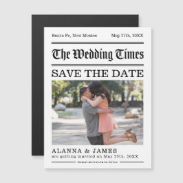 Krantenkop Foto Save the Date Magneet