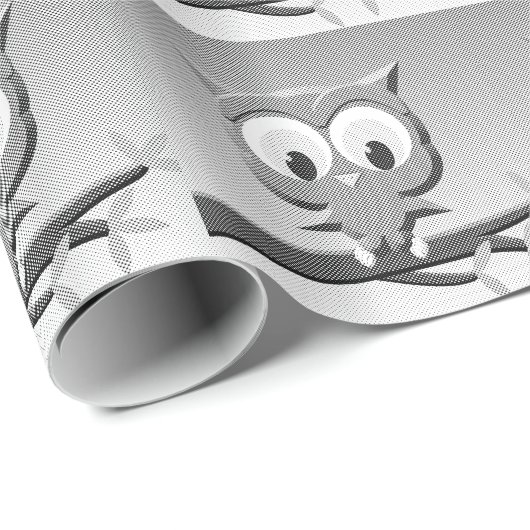 Krantenkoppen in zwart-wit cadeaupapier (Rol Hoek)