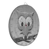 Krantenkoppen in zwart-wit dartbord (Voorkant Links)