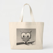 Krantenkoppen in zwart-wit grote tote bag (Voorkant)