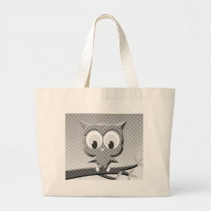 Krantenkoppen in zwart-wit grote tote bag