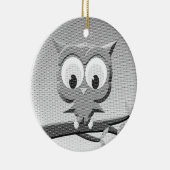 Krantenkoppen in zwart-wit keramisch ornament (Rechts)