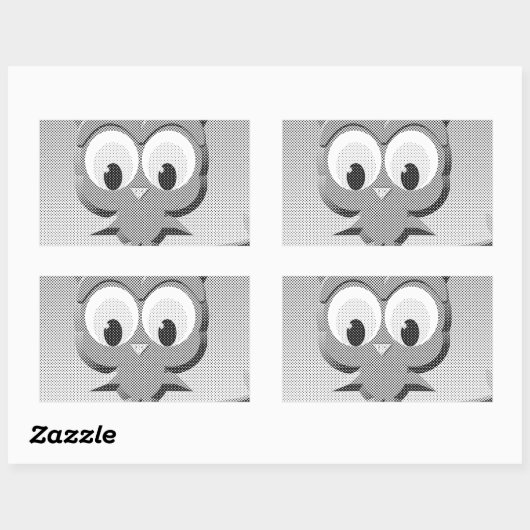 Krantenkoppen in zwart-wit rechthoekige sticker (Vel)