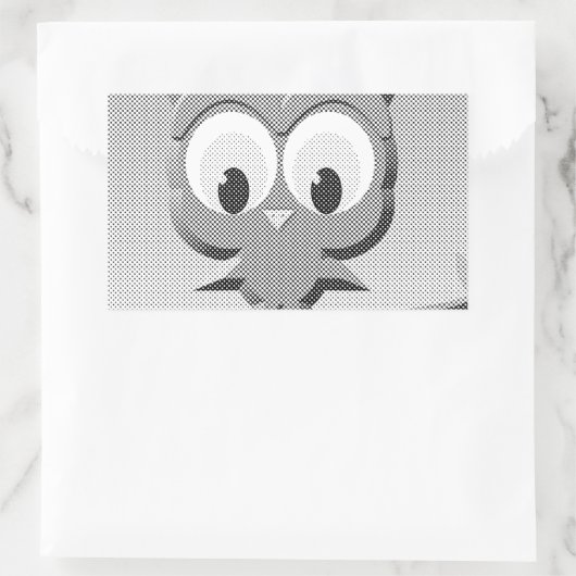 Krantenkoppen in zwart-wit rechthoekige sticker (Tas)