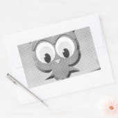 Krantenkoppen in zwart-wit rechthoekige sticker (Envelop)