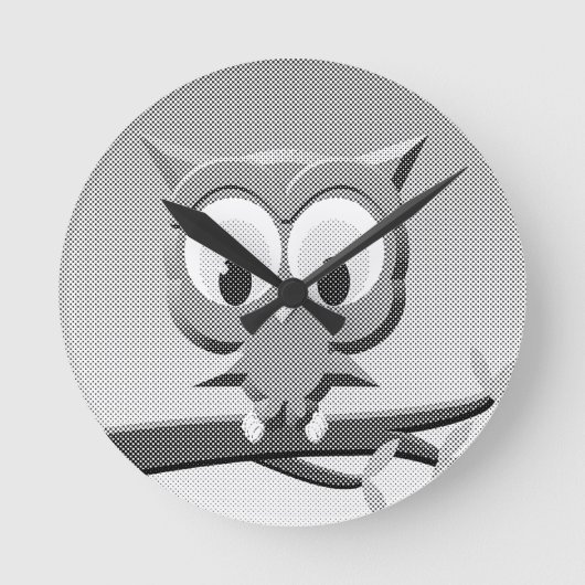 Krantenkoppen in zwart-wit ronde klok (Voorkant)