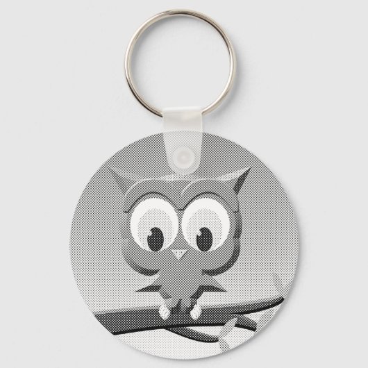 Krantenkoppen in zwart-wit sleutelhanger (Voorkant)