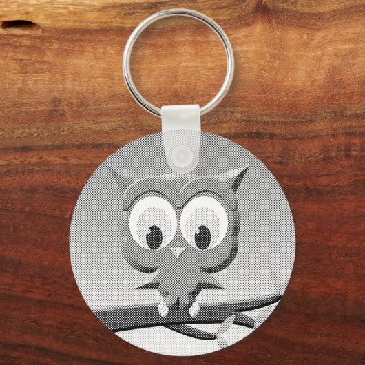 Krantenkoppen in zwart-wit sleutelhanger (Voorkant)