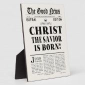 Krantenkoppen Kerstmis Fotoplaat (Zijkant)