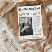 Krantenkrant Unieke vun Foto bespaart datum huweli Kaart