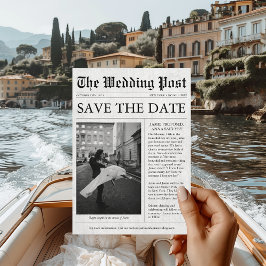 Krantenkrant Unieke vun Foto bespaart datum huweli Kaart