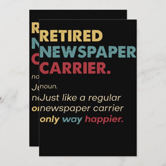 Krantenkring - definitie in ruste Retro Kaart (Voorkant / Achterkant)