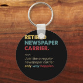 Krantenkring - definitie in ruste Retro Sleutelhanger (Voorkant)