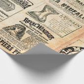 Krantenpagina met advertentie -  grav cadeaupapier (Hoek)