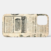 Krantenpagina met advertentie - grav Case-Mate iPhone case (Achterkant (horizontaal))