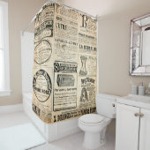 Krantenpagina met advertentie -  grav douchegordijn (In situ)