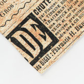 Krantenpagina met advertentie - grav fleece deken (Hoek)