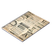 Krantenpagina met advertentie - grav notitieboek (Linkerzijde)