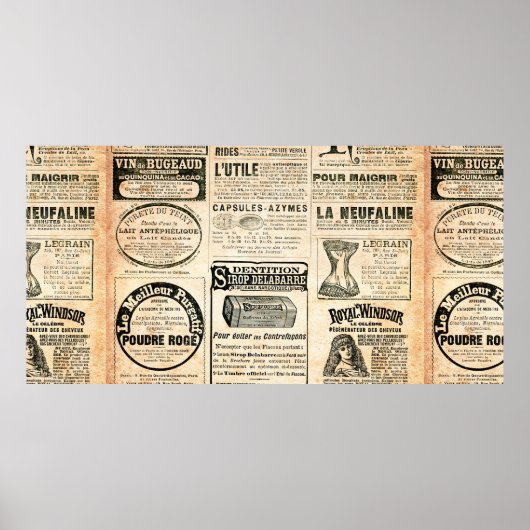 Krantenpagina met advertentie -  grav poster (Voorkant)