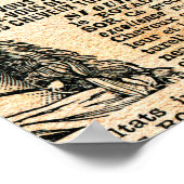 Krantenpagina met advertentie -  grav poster (Hoek)