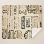 Krantenpagina met advertentie -  grav sherpa deken (Voorkant (horizontaal))