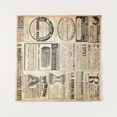 Krantenpagina met advertentie - grav wandkleed (Voorkant (horizontaal))