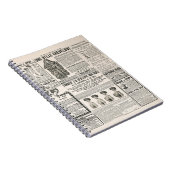 Krantenpagina met antiek advertentie notitieboek (Rechterzijde)