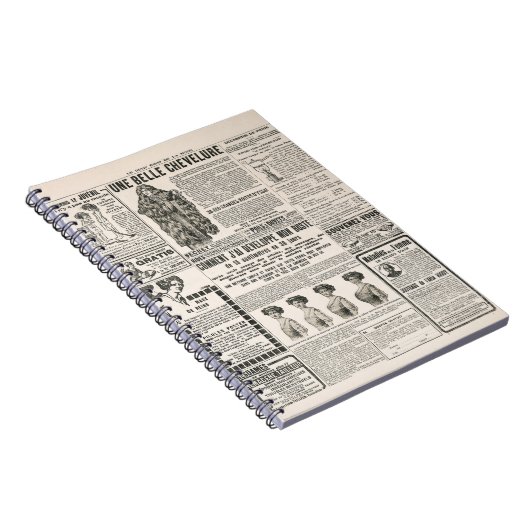 Krantenpagina met antiek advertentie notitieboek (Rechterzijde)