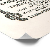 Krantenpagina met antiek advertentie poster (Hoek)