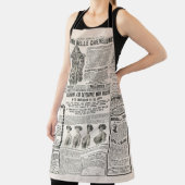 Krantenpagina met antiek advertentie schort (Insitu)