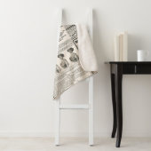 Krantenpagina met antiek advertentie sherpa deken (In situ)