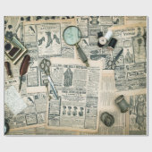  krantenpagina's en Accessoires voor het naaien Cadeaupapier (Vlak)