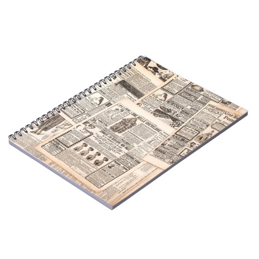 Krantenpagina's met antiek adverteren. Vrouw Notitieboek (Linkerzijde)