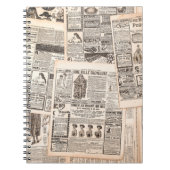 Krantenpagina's met antiek adverteren. Vrouw Notitieboek (Voorkant)