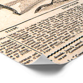 Krantenpagina's met antiek adverteren. Vrouw Poster (Hoek)