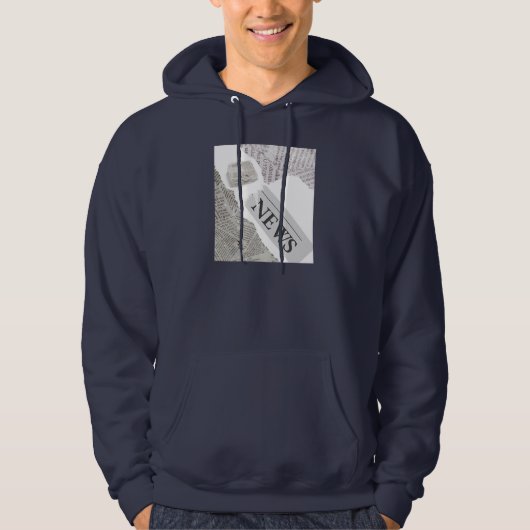 Krantenpapier Achtergrond Hoodie (Voorkant)