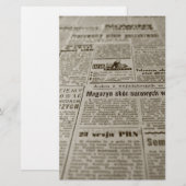 Krantenpapier Briefpapier (Voorkant / Achterkant)